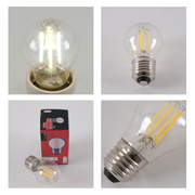 LED лампа G45 (шар шаклида), 4Вт, 470Лм, E27, Шаффоф