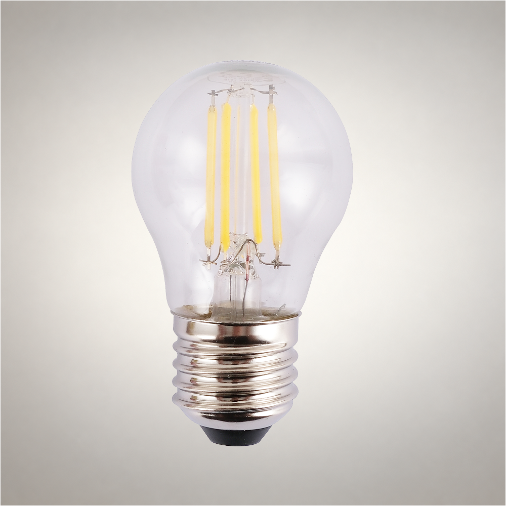 LED лампа G45 (шар шаклида), 4Вт, 470Лм, E27, Шаффоф