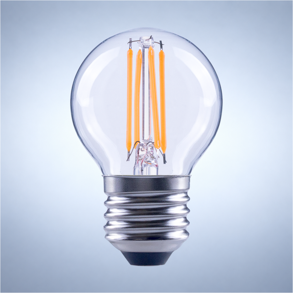 LED лампа G45 (шар шаклида), 4Вт, 470Лм, E27, Шаффоф