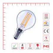 LED лампа P45 (қўзиқорин шаклида), 4Вт, 470Лм, E14
