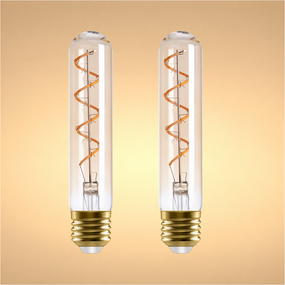 LED лампа T30 (найсимон), 4Вт, 240Лм, E27, 2400K (илиқ оқ), Янтарь ранг