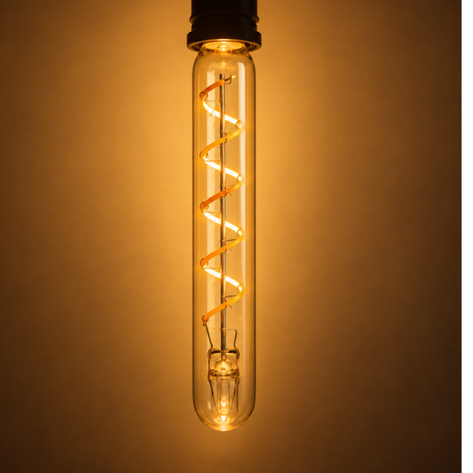 LED лампа T30 (найсимон), 4Вт, 240Лм, E27, 2400K (илиқ оқ), Янтарь ранг
