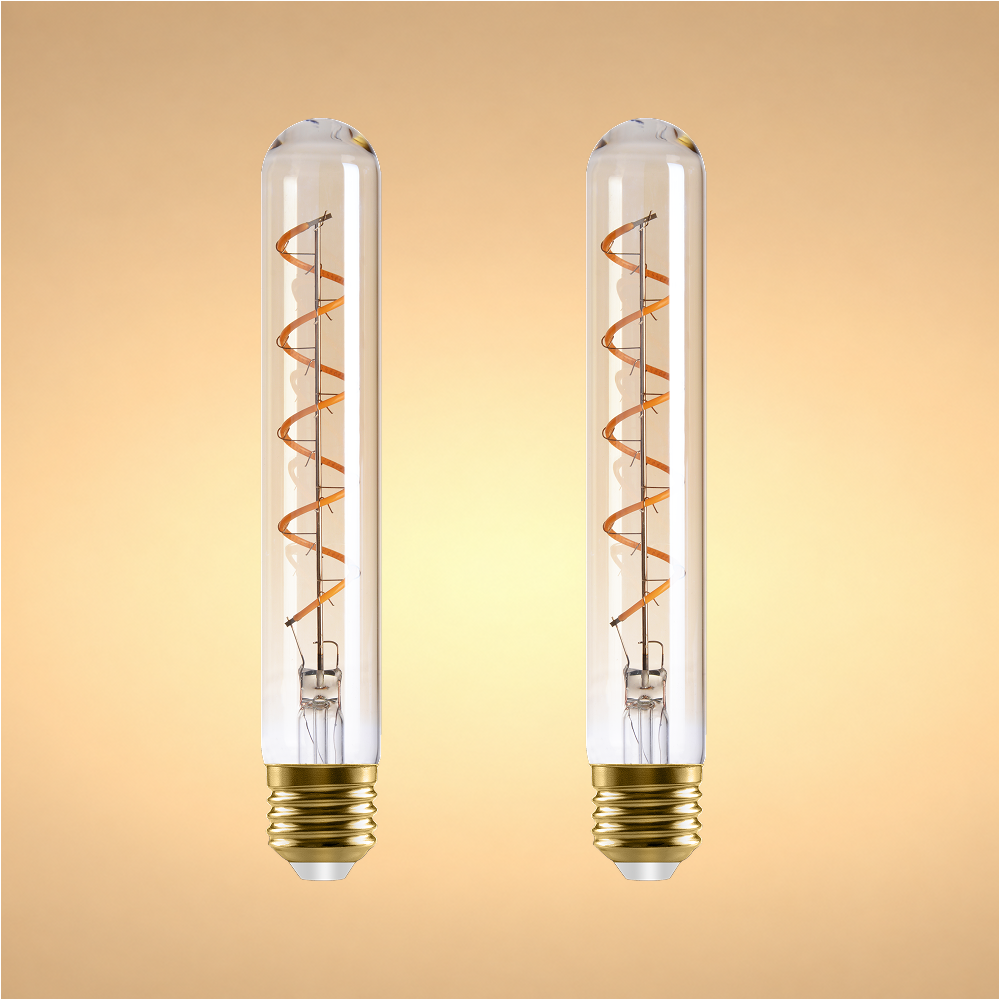 LED лампа T30 (найсимон), 4Вт, 240Лм, E27, 2400K (илиқ оқ), Янтарь ранг