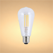 LED лампа ST64 (ретро, эдисон услубида), 6.5Вт, 806Лм, E27, 2700K (илиқ оқ), Шаффоф