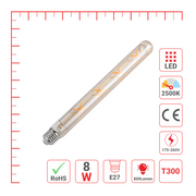 LED лампа T300 (найсимон), 8Вт, 800Лм, E27, 2500K (илиқ оқ)