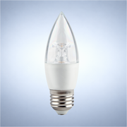 LED лампа CRYSTAL C37 (хрустал шам), 6Вт, E27 (ECOLITE)