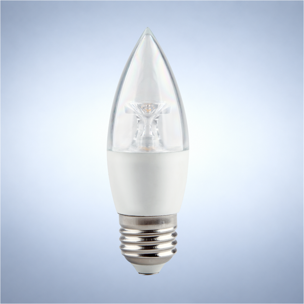 LED лампа СРЙСТАЛ C37 (хрустал шам), 6Vt, E27 (ЭСОЛИТЕ)