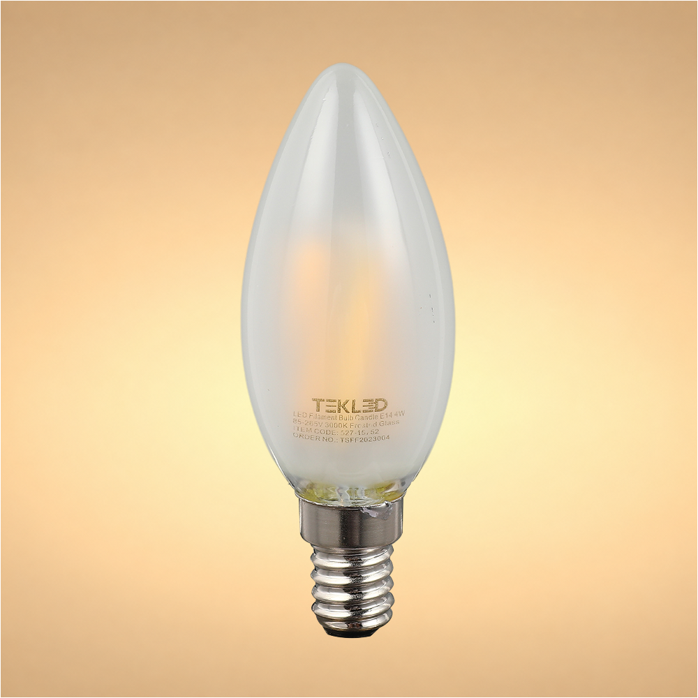 LED лампа Филамент шам, 4 Вт, E14, Матовий (фростед)