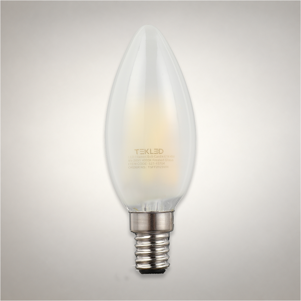 LED лампа Филамент шам, 4 Вт, E14, Матовий (фростед)