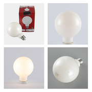 LED лампа G95 (шар шаклида), 12Вт, 1350Лм, E27, Молочная (milky)