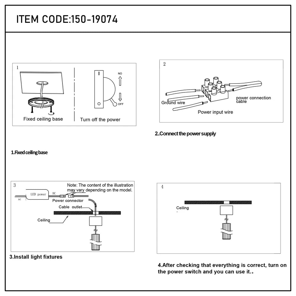 User manual for Acorn LED Pendant Downlight with Cove Lighting Effect 10W Warm White-150-19074