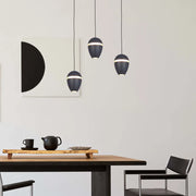 Stylish acorn LED pendant downlight illuminating a modern kitchen with warm white light, enhancing contemporary decor and cove lighting effect.150-19076