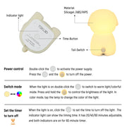 Close shot of the Adorable LED Rechargeable Night Light with Timer and Color-Changing Options-130-03774