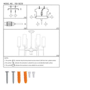 User manual for American Fluted Glass Chandelier Ceiling Light-159-18226