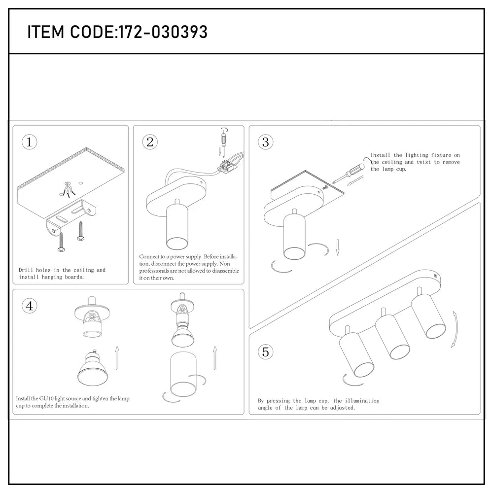 User manual for Astra Pearl Grey Cylinder GU10 Spotlight-172-030393