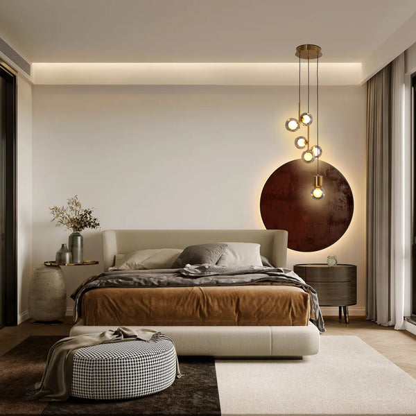 Chandelier TEKLED Bronze Chandelier 66804A Smoke Glass 6xG9(TEKLED)-159-18280--159-18280