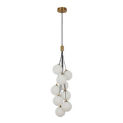 Chandelier TEKLED Bronze Chandelier 67067-9 Milky Glass 9xG9(TEKLED)-159-18260--159-18260