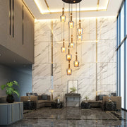 Chandelier TEKLED Chandelier 66967-9A Smoke Glass 9xE27+LED 3000K(TEKLED)-159-18300--159-18300
