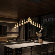 Chandelier TEKLED Chandelier 67024-15 Smoke Glass 15xG9+LED 3000K(TEKLED)-159-18254--159-18254