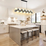 Chandelier TEKLED Chandelier 68125 11xG9 White and Chrome Glass(TEKLED)-159-18314--159-18314