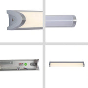 Детали светильника для ванной с LED, идеально подходит для стильного оформления зеркала в современном интерьере.