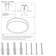 User manual for Elephant LED Flush Ceiling Light Blue D400 6000K/4000K/3000K 27Wx2(TEKLED)-165-16031