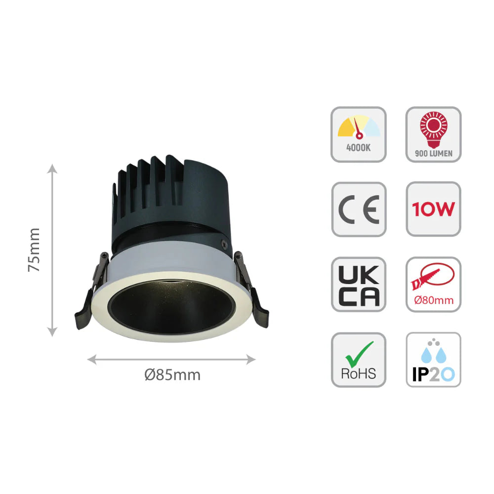 Регулируемый COB LED светильник 10W, идеально подходящий для современных офисов и гостиных с минималистичным декором.