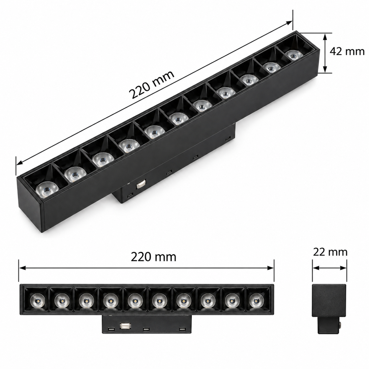 Чироқ LED Magnetic MAG-02 12W 48V 3000K ҚОРА ТРЕК (TEKLED)