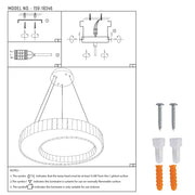User manual for Helix Crystal LED Chandelier with Dimpled Chrome Finish 80W-159-18346
