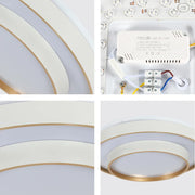 Close shot of the LED Ceiling Lamp White D400 6000K/4000K/3000K 27Wx2(TEKLED) 165-16000-165-16000