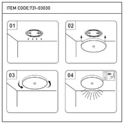 Close shot of the LED Ceiling Light Emergency and Radar Sensor 18W 6000K (TEKLED)-731-03030