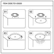 Close shot of the LED Ceiling Light Radar Sensor 18W 4000K (TEKLED)-731-03020