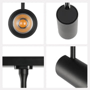 Details of the LED Cylinder Magnetic Rotatable Track Light 12W 48V Black 4000K(TEKLED)-169-03101-169-03101