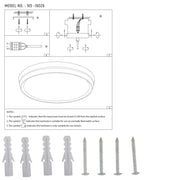 User manual for LED Flush Ceiling Light Black D400 6000K/4000K/3000K 27Wx2(TEKLED)-165-16026