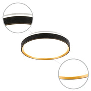 Details of the LED Flush Ceiling Light Black Gold D400 6000K/4000K/3000K 27Wx2(TEKLED)-165-16006