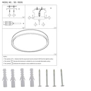 User manual for LED Flush Ceiling Light Black Gold D400 6000K/4000K/3000K 27Wx2(TEKLED)-165-16006