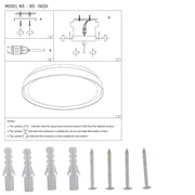 User manual for LED Flush Ceiling Light Blue D400 6000K/4000K/3000K 27Wx2(TEKLED)-165-16024