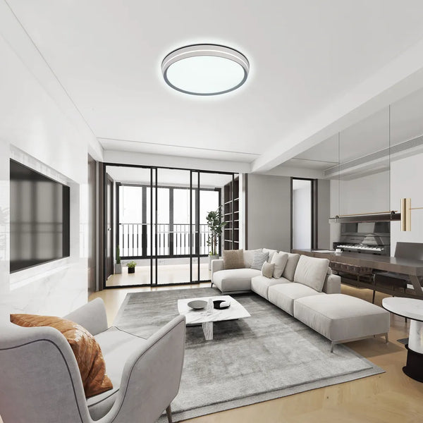 LED Flush Ceiling Light TEKLED LED Flush Ceiling Light Blue D500 6000K/4000K/3000K 42Wx2(TEKLED)--165-16025