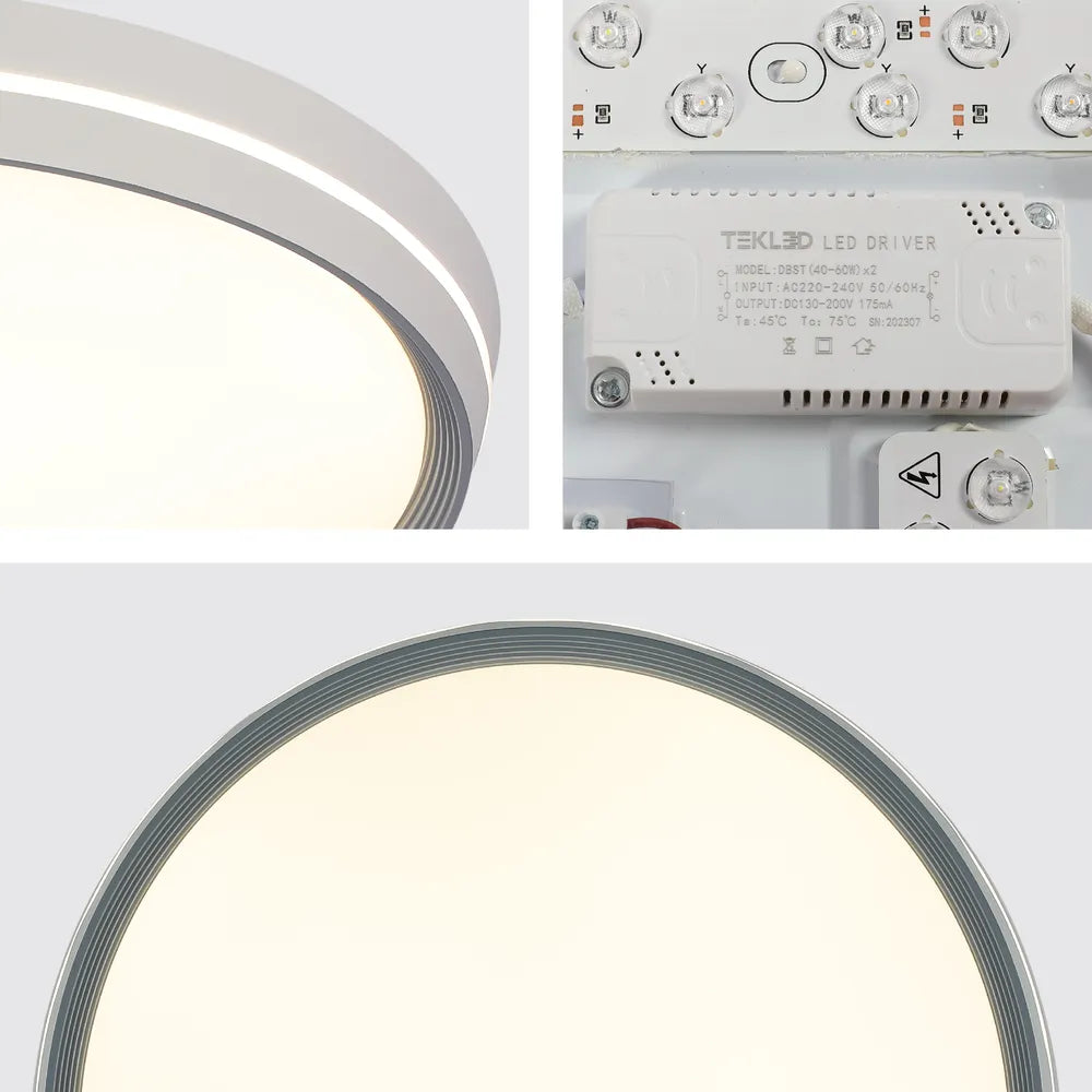 Close shot of the LED Flush Ceiling Light Blue D500 6000K/4000K/3000K 42Wx2(TEKLED)-165-16025