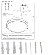 User manual for LED Flush Ceiling Light Blue D500 6000K/4000K/3000K 42Wx2(TEKLED)-165-16025