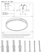 User manual for LED Flush Ceiling Light Copper D500 6000K/4000K/3000K 42Wx2(TEKLED)-165-16034