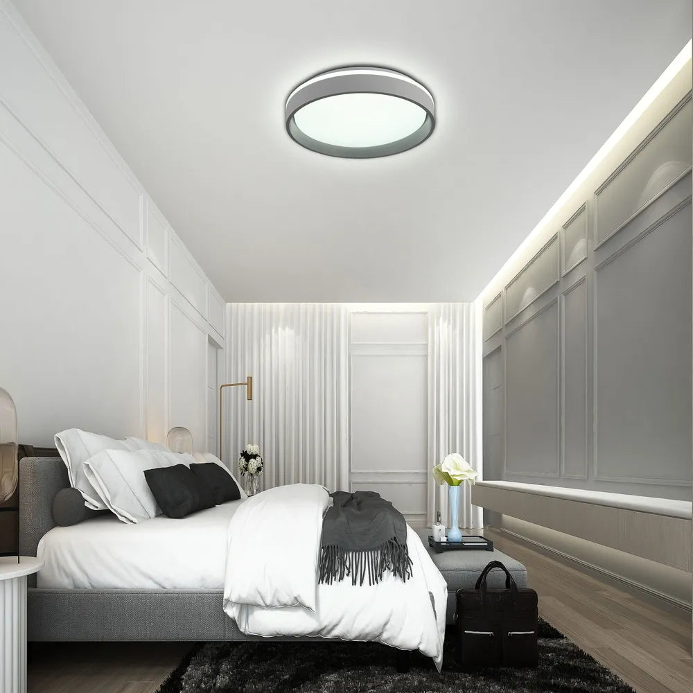 LED Flush Ceiling Light TEKLED LED Flush Ceiling Light D400 Blue 6000K/4000K/3000K 27Wx2(TEKLED)--165-16039