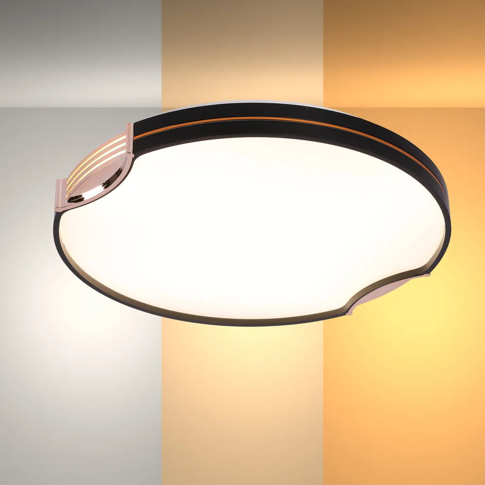 LED Flush Ceiling Light TEKLED LED Flush Ceiling Light D500 Black 6000K/4000K/3000K 42Wx2(TEKLED)--165-16033