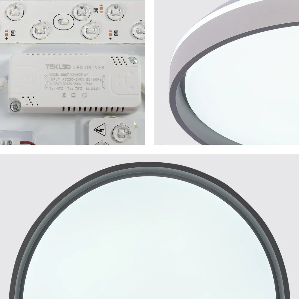 Close shot of the LED Flush Ceiling Light D500 Blue 6000K/4000K/3000K 42Wx2(TEKLED)-165-16040