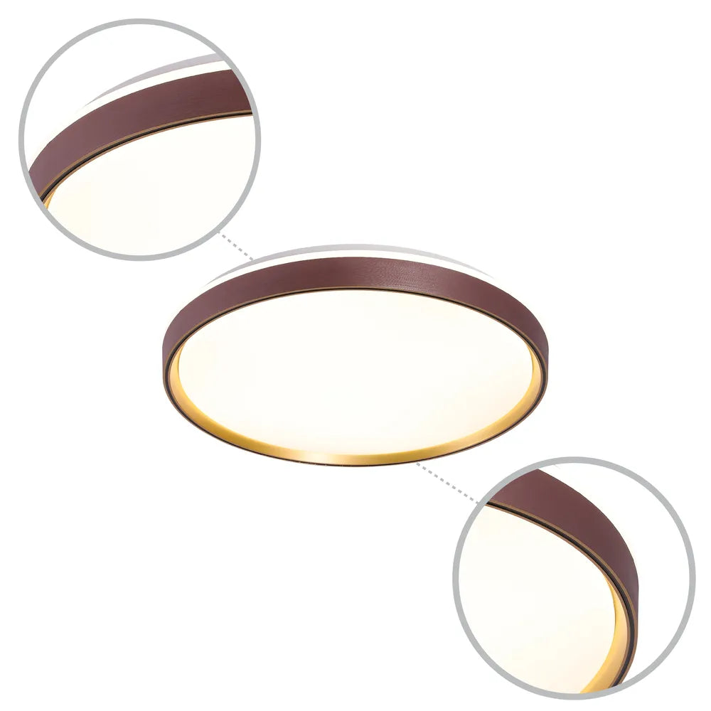 Details of the LED Flush Ceiling Light Purple Gold D500 6000K/4000K/3000K 42Wx2(TEKLED)-165-16013