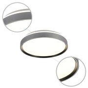 Details of the LED Flush Ceiling Light Silvery Black D400 6000K/4000K/3000K 27Wx2(TEKLED)-165-16010