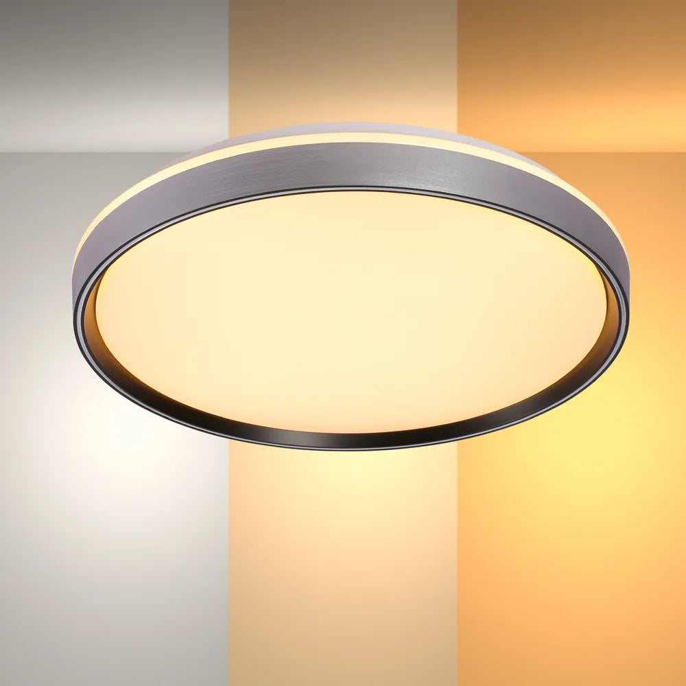 LED Flush Ceiling Light TEKLED LED Flush Ceiling Light Silvery Black D500 6000K/4000K/3000K 42Wx2(TEKLED)--165-16011