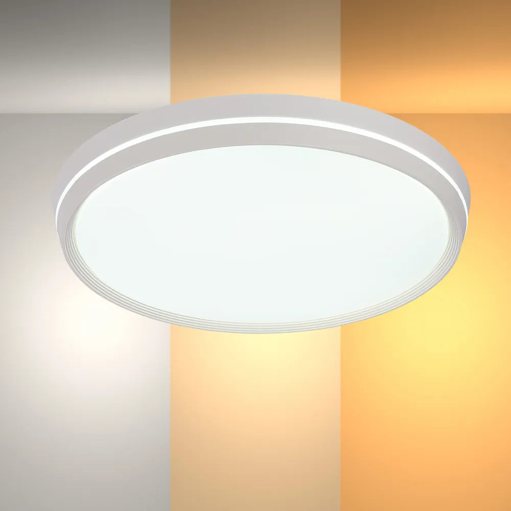 LED Flush Ceiling Light TEKLED LED Flush Ceiling Light White D500 6000K/4000K/3000K 42Wx2(TEKLED)--165-16029