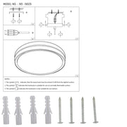 User manual for LED Flush Ceiling Light White D500 6000K/4000K/3000K 42Wx2(TEKLED)-165-16029