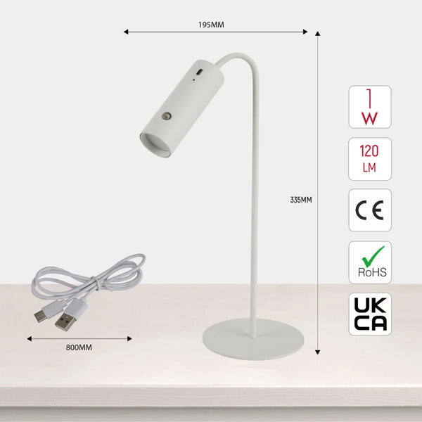 Настольная LED-лампа с клипсой, идеально подходит для рабочего стола в современном офисе. Компактный и стильный дизайн.